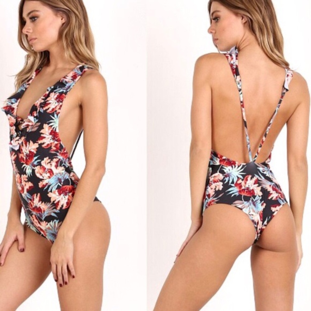 Tori Praver Victoria One Piece Swim Suit floral
